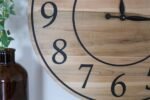 30" Large Solid Soft Maple Wood Clock with Black Roman Numerals (in stock)