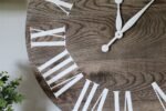 Large Grey Solid Wood Hackberry Wall Clock