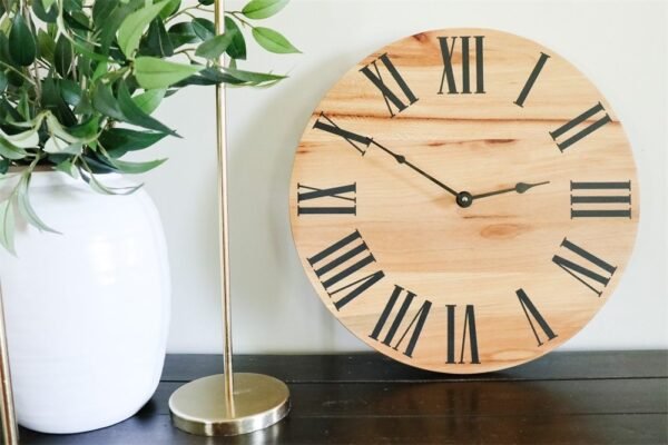 Flat Sawn 18" Sycamore Hardwood Wall Clock (in stock)