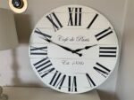 Cafe de Paris White Farmhouse Clock