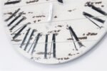 42" Farmhouse Style Large White Distressed Wall Clock with Black Roman Numerals (in stock)