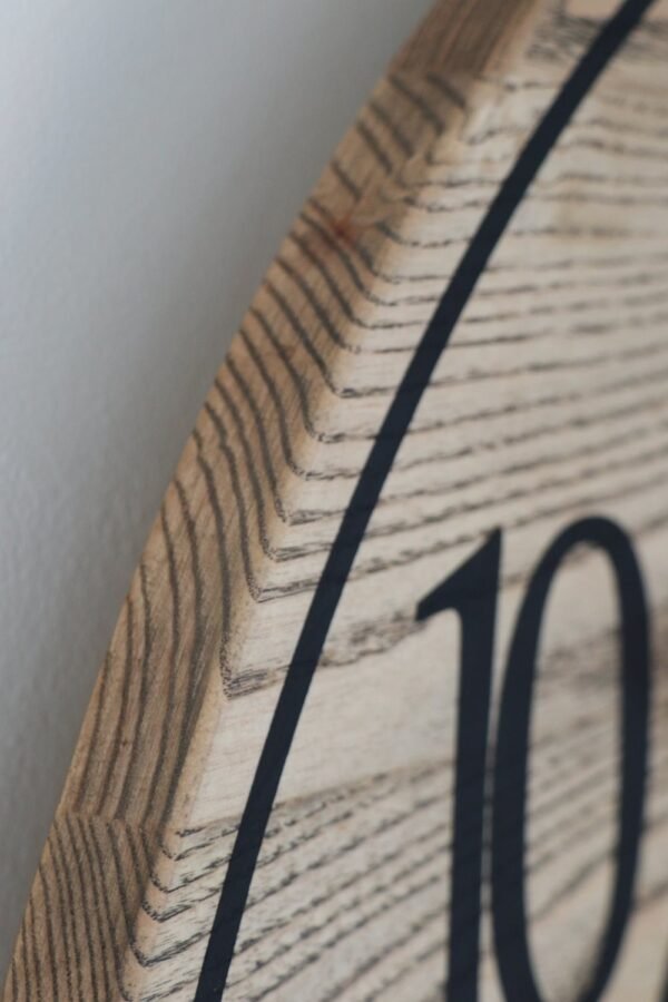 26" Solid Ash Wood Wall Clock with Walnut Stain (in stock)