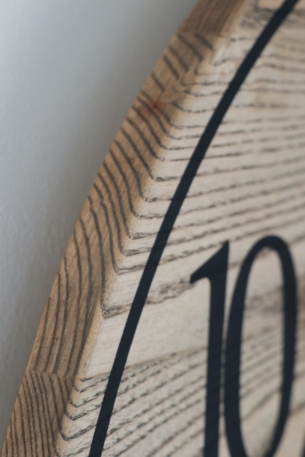 26" Solid Ash Wood Wall Clock with Walnut Stain (in stock)