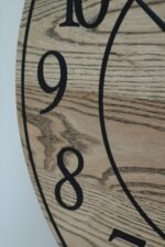 26" Solid Ash Wood Wall Clock with Walnut Stain (in stock)