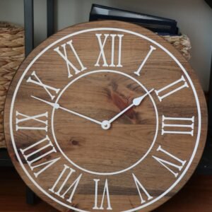 18" Large Distressed Wall Clock, Stained clock, Oversized clock (in stock)