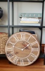 18" Large Distressed Wall Clock, Stained clock, Oversized clock (in stock)
