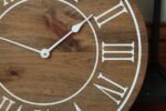 18" Large Distressed Wall Clock, Stained clock, Oversized clock (in stock)