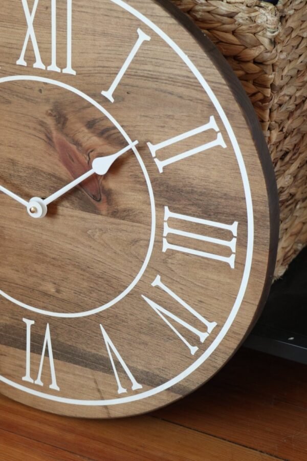 18" Large Distressed Wall Clock, Stained clock, Oversized clock (in stock)