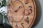 Locust Hardwood Large Wall Clock with Regular Numbers