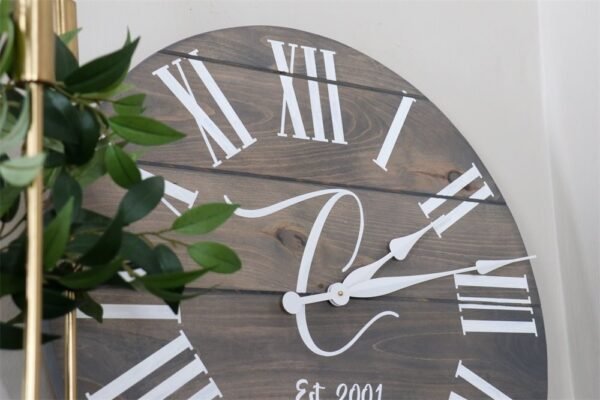 Large Customized Grey Wall Clock