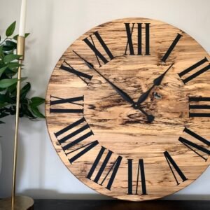 Simple Spalted Maple Wall Clock