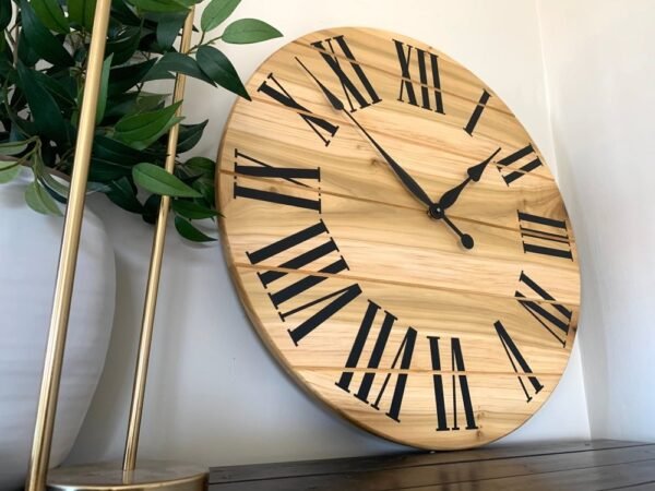 Large 26" Solid Poplar Hardwood Farmhouse Wall Clock (in stock)