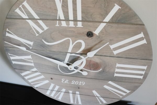 Large Customized Grey Wall Clock