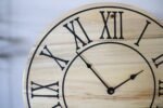 Soft Maple 18" Wood Clock with Black Roman Numerals (in stock)
