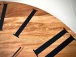 Large Solid Sycamore Hardwood Farmhouse Wall Clock with Black Roman Numerals